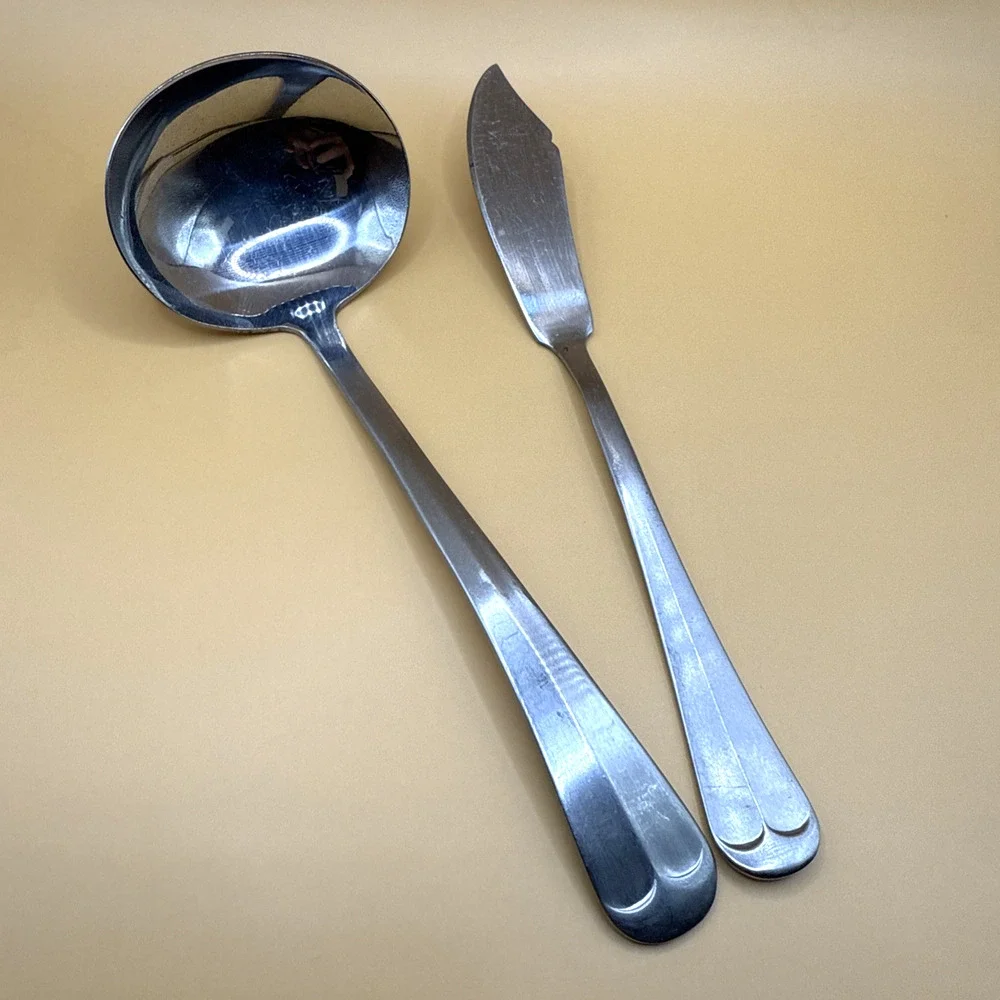 WF Washington Forge Spirit of America Serving Gravy Ladle Butter Knife Stainless